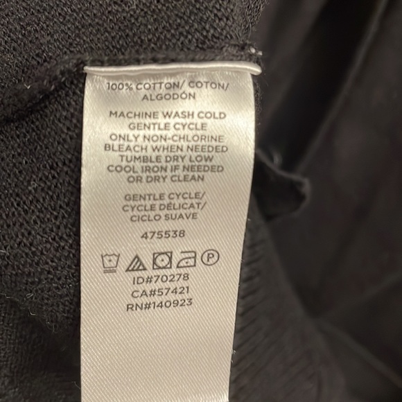 LOFT size small black button down cotton cardigan - Picture 4 of 4